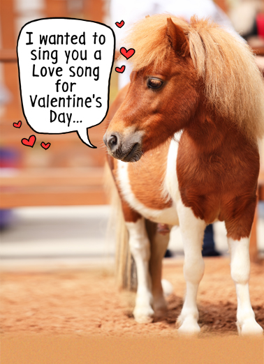 Little Horse VAL Valentine's Day Card Cover