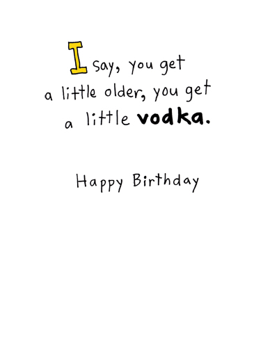 Little Vodka Fabulous Friends Card Inside