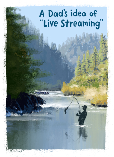 Live Streaming Father's Day Card Cover
