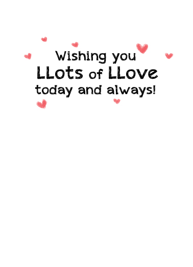 Llots of Llove VAL Valentine's Day Card Inside