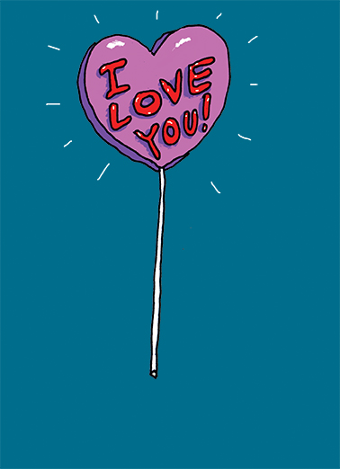 Lollipop Valentine's Day Card Cover