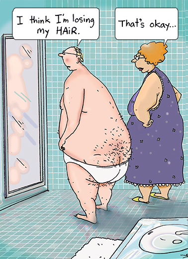 Losing My Hair Aging Ecard Cover