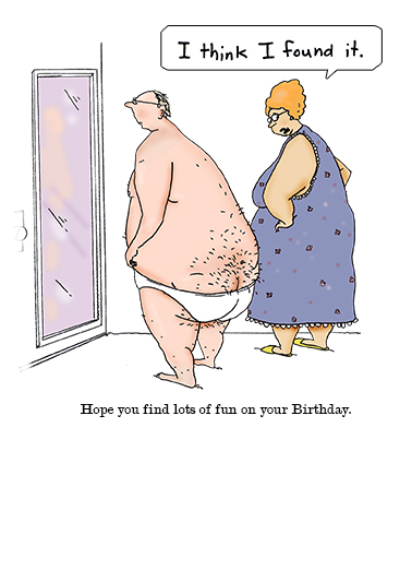 Losing My Hair Birthday Ecard Inside