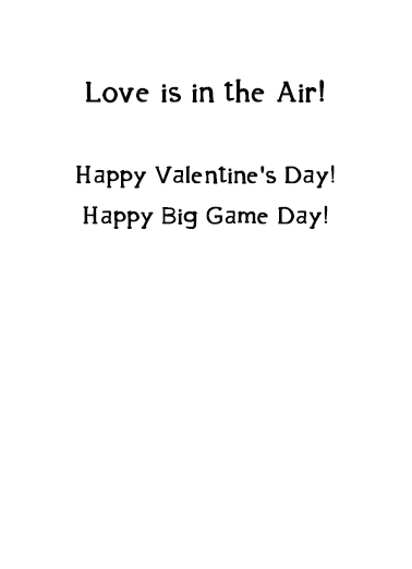 Love In The Air Football Fun Ecard Inside