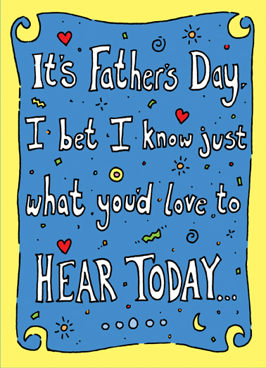 Love To Hear Father's Day Card Cover