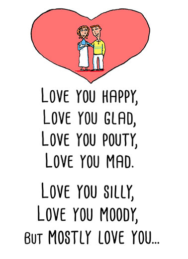 Love You Happy For Spouse Card Cover