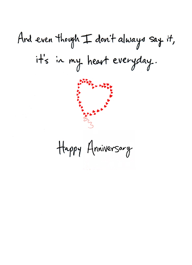 Love You So Much Anniversary Card Inside