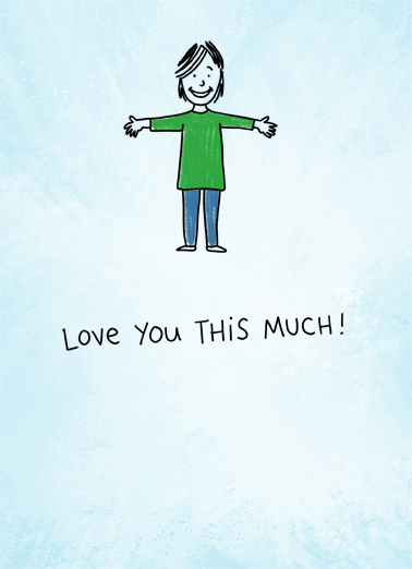 Love You, Miss You Illustration Ecard Cover