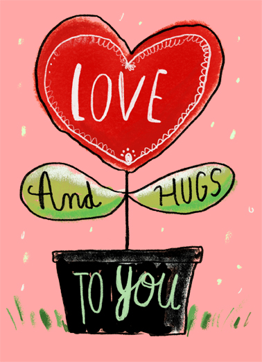 Love and Heart Hugs Tim Ecard Cover