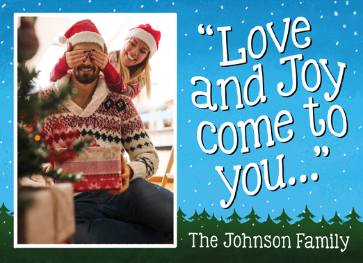 Love and Joy Christmas Flat Christmas Ecard Cover