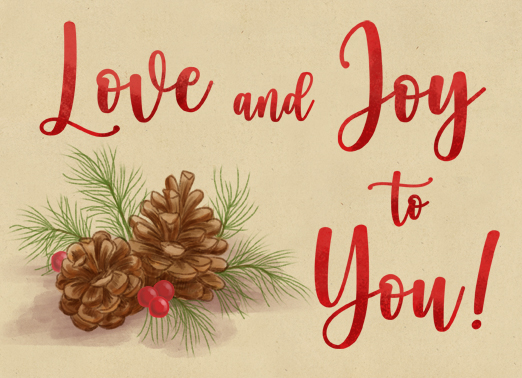 Love and Joy Christmas Card Cover