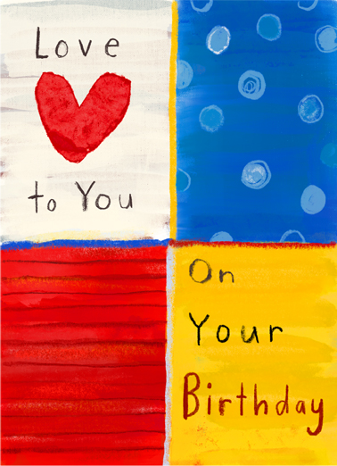 Love to You Birthday Birthday Card Cover