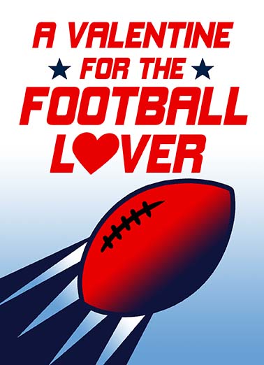 Lover of Football Valentine's Day Card Cover