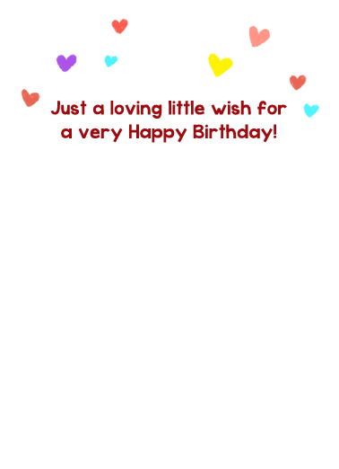 Loving Little Wish BDAY Hug Card Inside