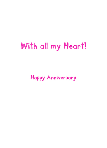 Luv You Anniversary Anniversary Card Inside