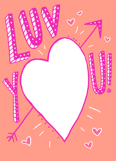 Luv You Valentine's Day Card Cover