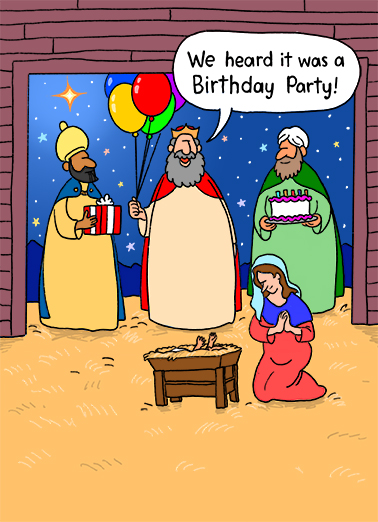 Magi Party December Birthday Ecard Cover