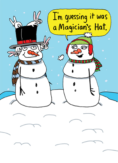 Magician Hat Cute Ecard Cover