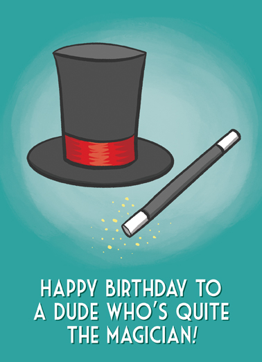 Magician Birthday Ecard Cover