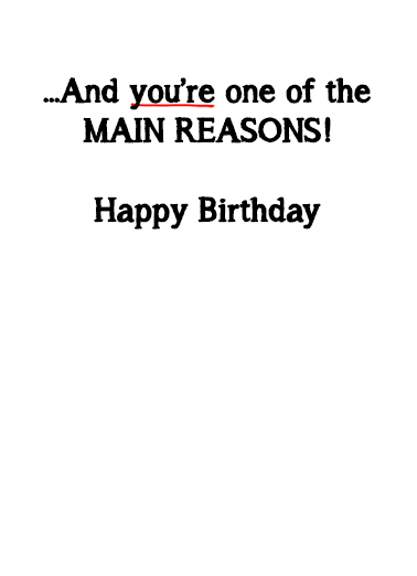 Main Reasons Birthday Ecard Inside