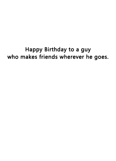 Makes Friends BD Birthday Ecard Inside