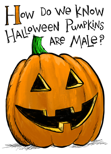 Male Pumpkins Halloween Card Cover