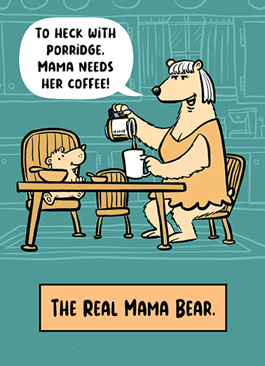 Mama Bear Birthday Birthday Card Cover