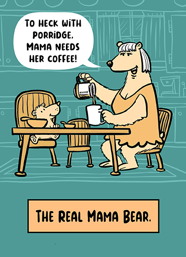 Mama Bear Birthday From Son Ecard Cover