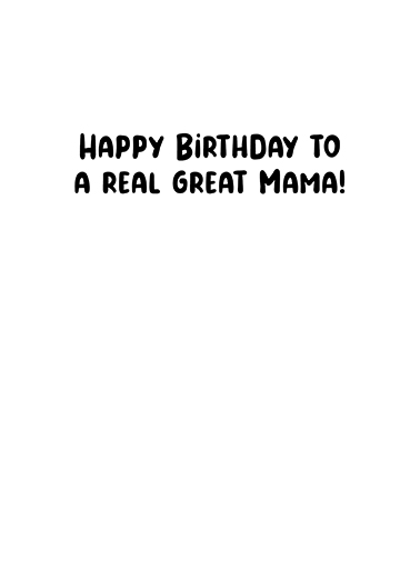 Mama Bear Birthday Birthday Card Inside