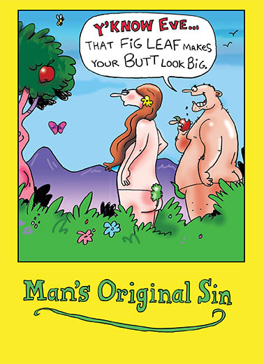 Man's Original Sin 5x7 greeting Ecard Cover