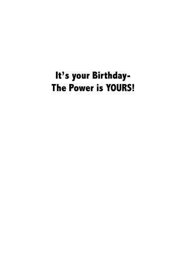 Man's Remote Birthday Card Inside