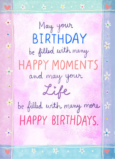 Many Happy Moments Birthday Card Cover