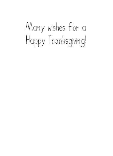 Many Thanksgiving Wishes  Card Inside