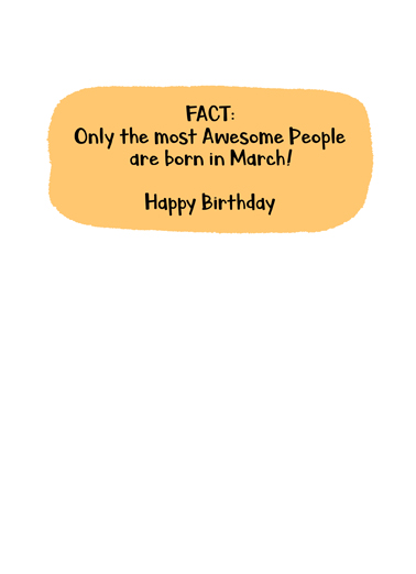 March Bday Facts  Card Inside