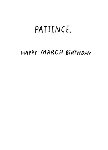 March Golfer March Birthday Ecard Inside