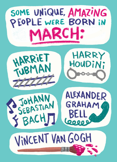 March People March Birthday Card Cover