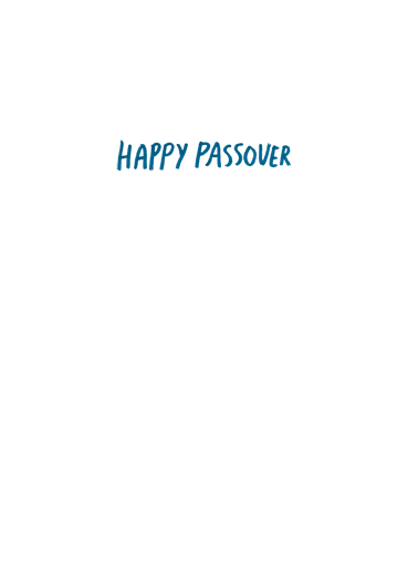 Matza Good Wishes Passover Card Inside