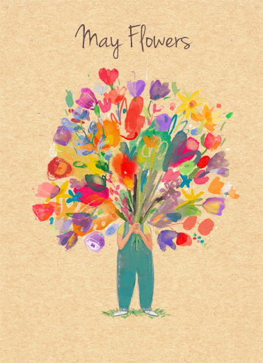 May Birthday Flowers Tim Ecard Cover