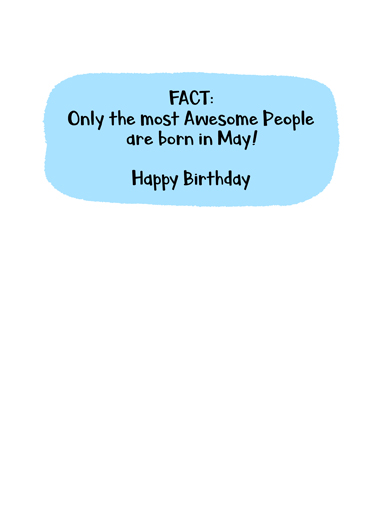 May Facts Birthday Ecard Inside