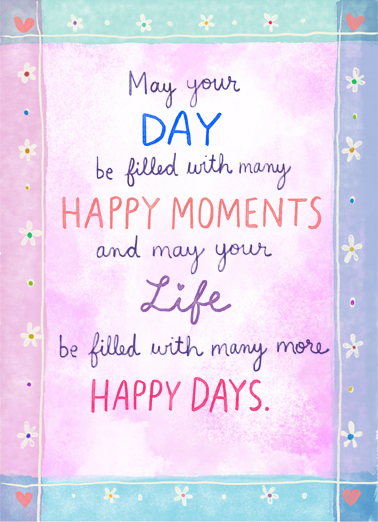May Your Day Be Filled Lettering Ecard Cover