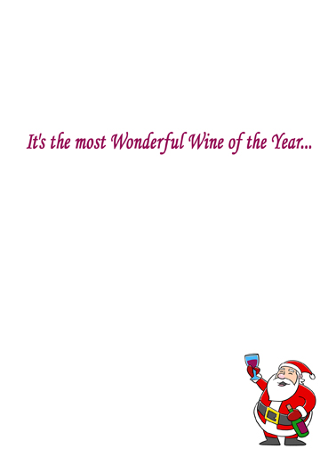 Merlot Christmas Wine Ecard Inside