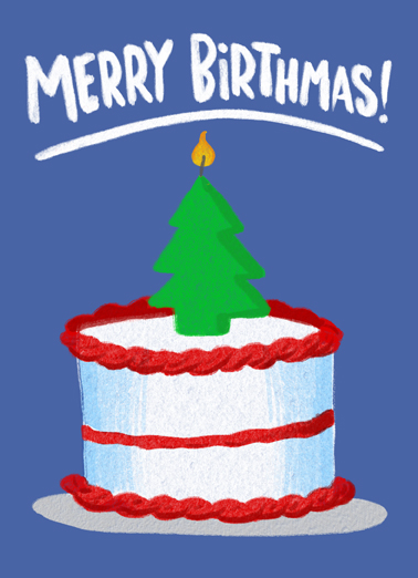 Merry Birthmas December Birthday Ecard Cover