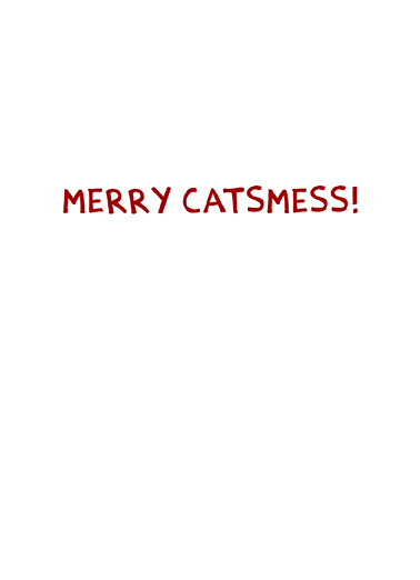 Merry Catsmess Funny Animals Card Inside