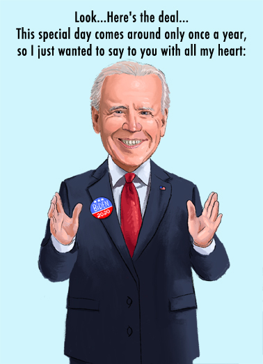 Merry Christmas Biden Illustration Ecard Cover