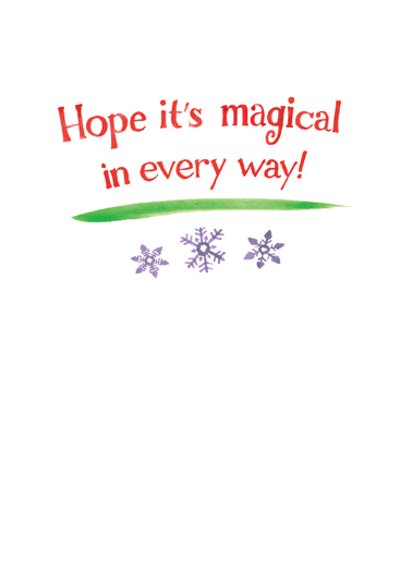 Merry Christmas Burst Lettering Card Inside