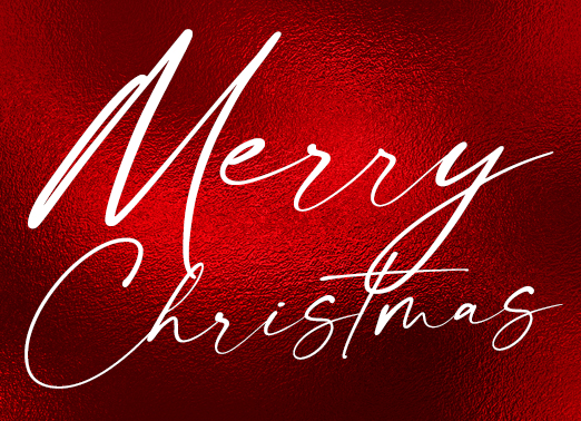 Merry Christmas Foil Christmas Ecard Cover