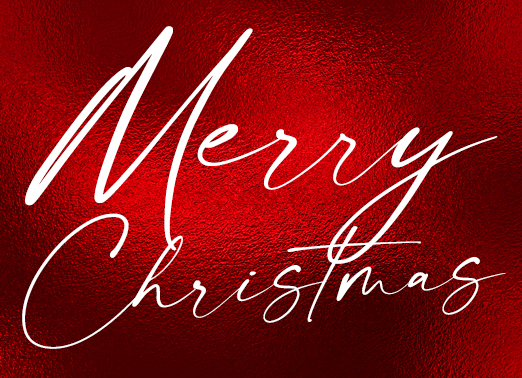 Merry Christmas Foil Christmas Card Cover