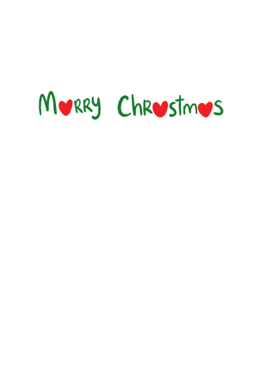 Merry Christmas Heart Love Card Inside