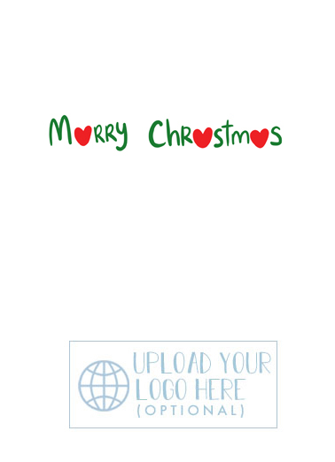 Merry Christmas Hearts (V) Christmas Card Inside