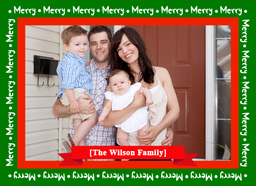 Merry-horiz 5x7 horizontal flats Ecard Cover